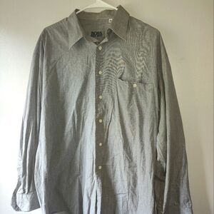 Hugo Boss Mens 16 32/33 Long Sleeve Gray Button Up Dress Shirt